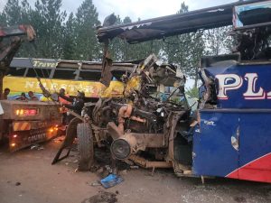 Scene of the Kitaleba bus crash along the Kampala–Gulu Highway on October 22, 2025. (Courtesy Photo)