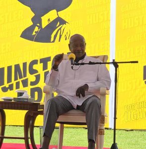 President Museveni during an interview discussing the potential reopening of Facebook in Uganda.