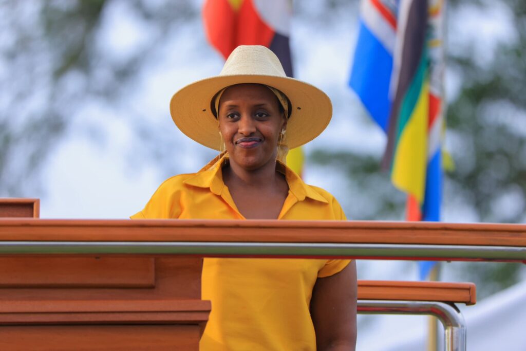 Natasha Museveni Karugire at one of Museveni's rallies