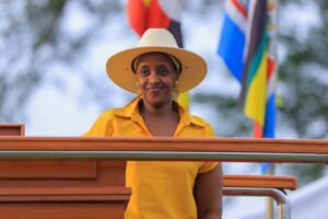 Natasha Museveni Karugire at one of Museveni's rallies