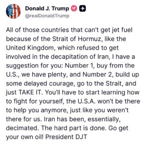 trump on truth social