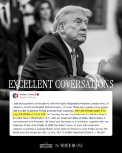 Trump Announces 10-Day Israel–Lebanon Ceasefire Amid Escalating Border Conflict