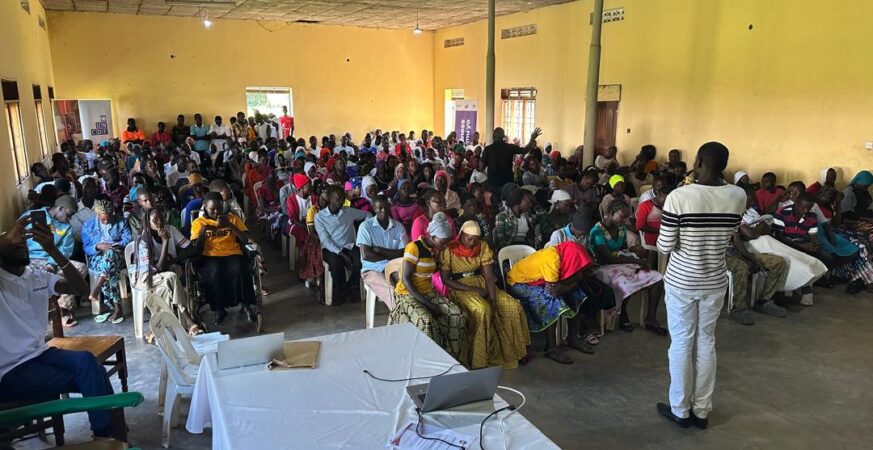 Women Entrepreneurs in Pallisa District attending the 10X Program training under the “Business Ku Ssimu Yo” campaign implemented by the United Nations Capital Development Fund (UNCDF) together with partners including Outbox Uganda and Mastercard Foundation.
