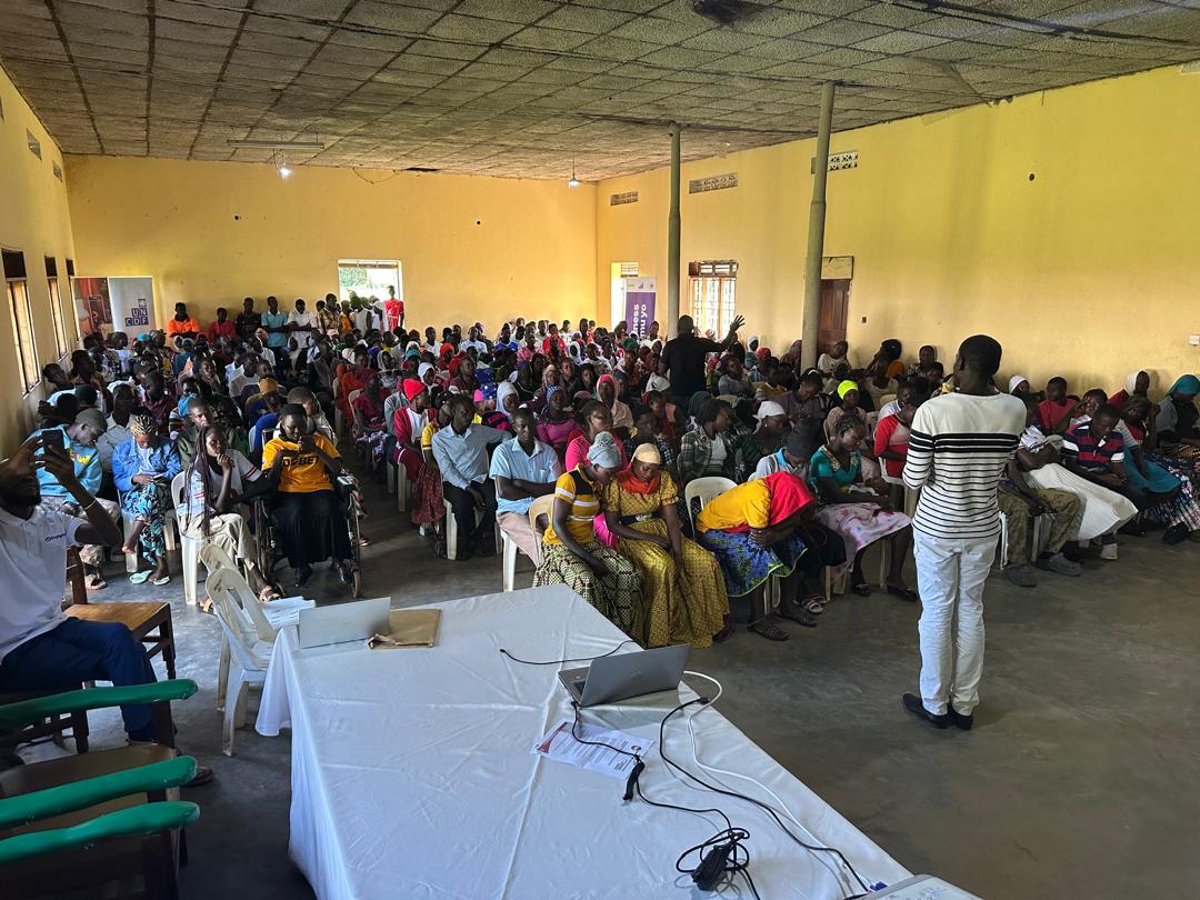 Women Entrepreneurs in Pallisa District attending the 10X Program training under the “Business Ku Ssimu Yo” campaign implemented by the United Nations Capital Development Fund (UNCDF) together with partners including Outbox Uganda and Mastercard Foundation.
