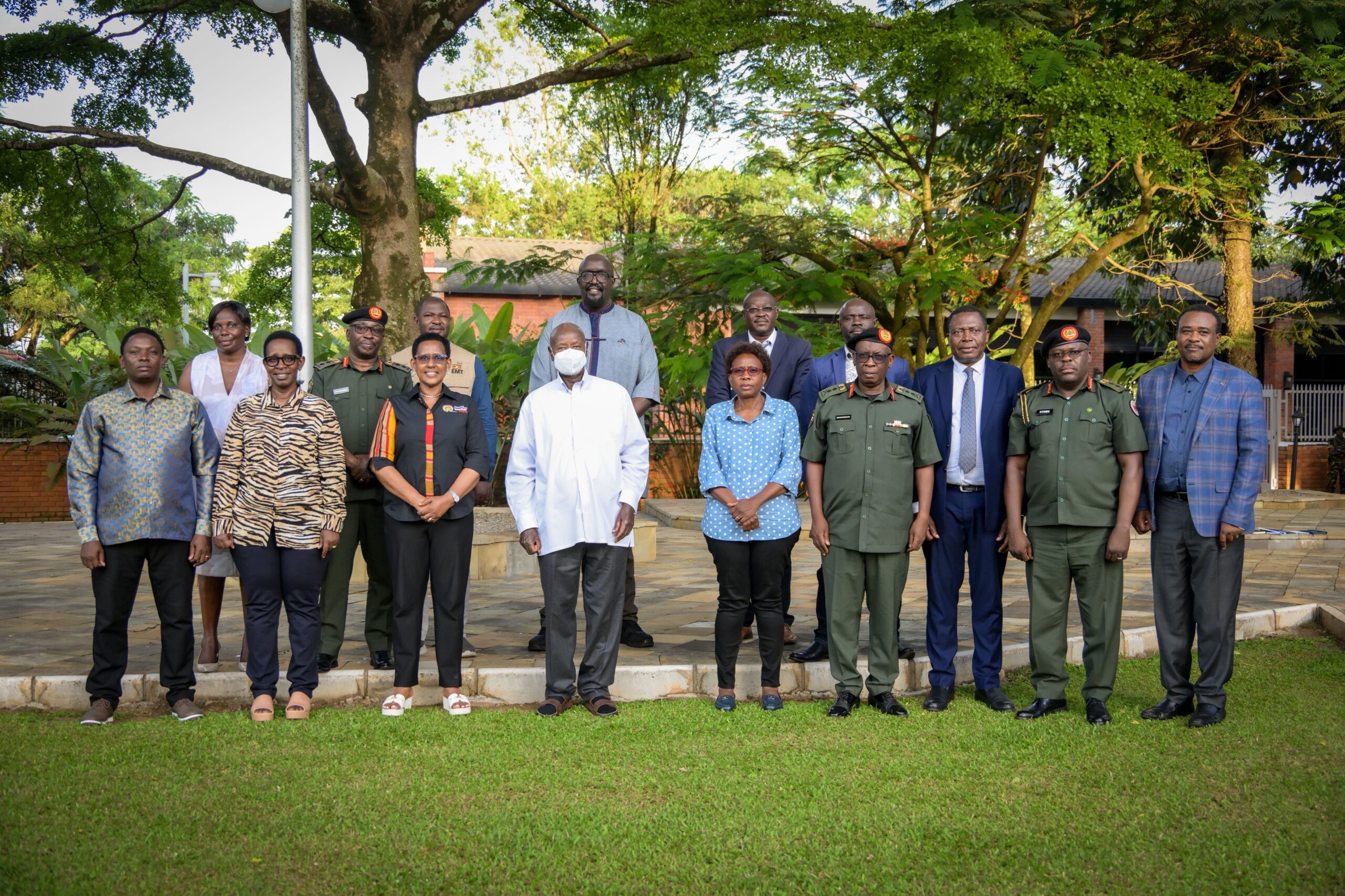 Ugandan officials and health task force members attend a high-level meeting in Nakasero to discuss the regional Ebola situation and ongoing public health preparedness measures.