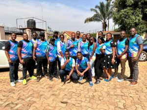 Maad staff wearing Rotary Cancer Run kits ahead of the 2026 Rotary Cancer Run in Uganda